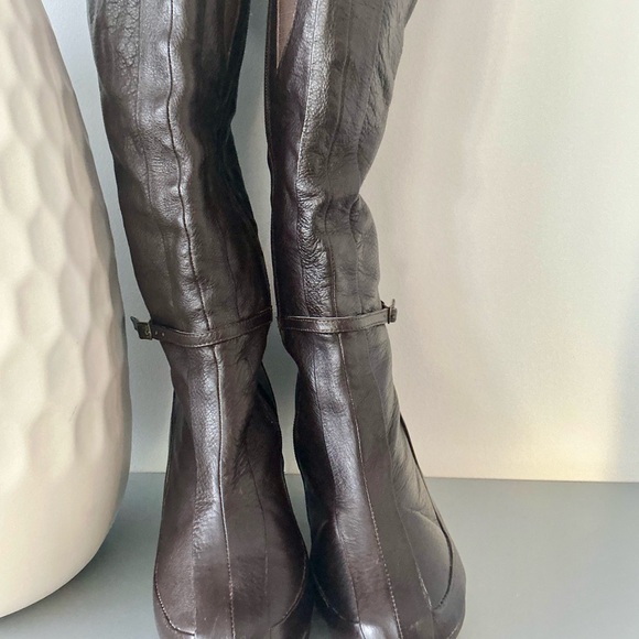 Rare! Shane and Shawn Boardroom Rockstars leather knee brown boot size 7 - Picture 12 of 16